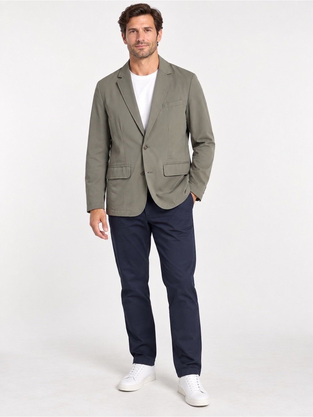 Rohan Fusion Blazer Men’s Size 42 Olive Gray Lightweight Travel Jacket
